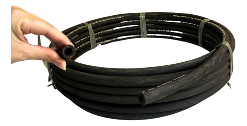 Mangueira Hidráulica 3/8 R1 Alta Pressão Trama De Aço C/ 10m
