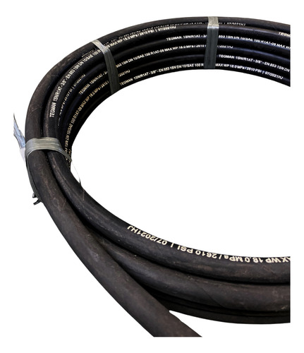 Mangueira Hidráulica 3/8 R1 Alta Pressão Trama De Aço C/ 10m