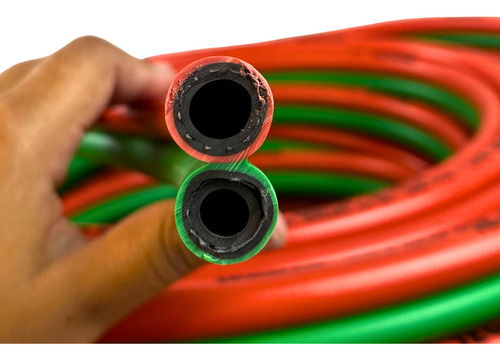 30 Metros Mangueira Solda Dupla 5/16 300psi Para Maçarico