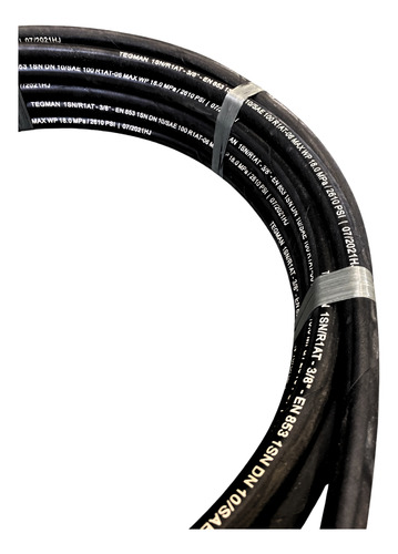 Mangueira Hidráulica 3/8 R1 Alta Pressão Trama De Aço C/ 10m