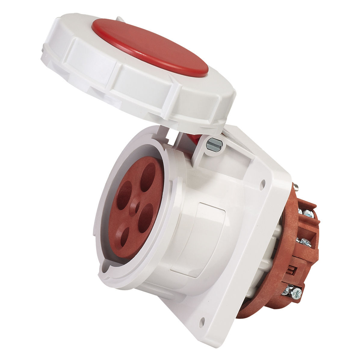 Tomada Industrial Imbutir Fêmea de 125A 3P + 1T IP67 380-440V WEG – TEW-125P4H6E53